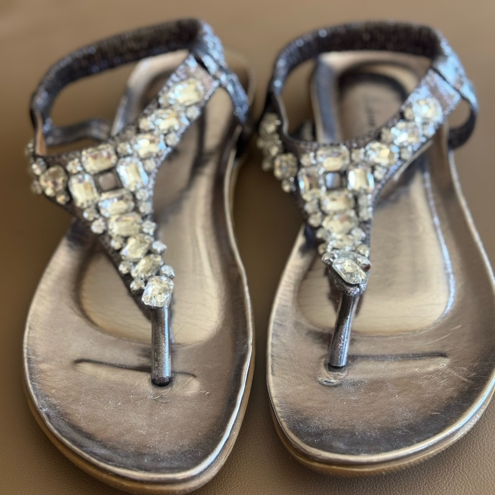 Embellished Sandals with Rhinestones